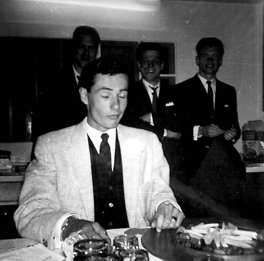 PaulMorin,behind:Mark Kujala, Bob Aubin, Bill Coleman 1961?